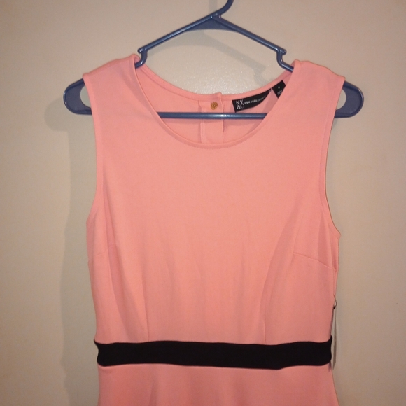 NWT New York& Company Button-Back Flare Dress - City Knits Women's Size Small - Picture 4 of 12